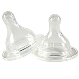 Nurtria Classic Wideneck Silicone Nipples, Control Flow, 2-Count by Nurtria [並行輸入品]