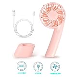 SANMERSEN 手持ち扇風機 usb ハンディファン 充電式 卓上扇風機 携帯用＆デスク用 2in1 3段階風力調整 2000mAhバッ