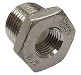 ステンレススチール316、ブッシュパイプ継手、六角1 / 2 " NPTオスX 1 / 4 " NPTメス