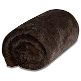 ottostyle.jp ひざ掛け フランネル マイクロファイバー膝掛け 大判サイズ 【ブラウン】※100x140cm ブランケット フワッとやさしい肌触り ふんわり やわらか
