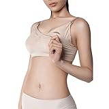 Preggers Womens快適シームレスなサポート授乳ブラ US サイズ: M カラー: ベージュ