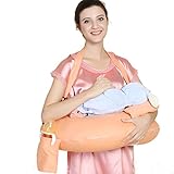 チャミ 授乳クッション 人気 授乳枕 授乳神器 乳児用腰を守る　抱き枕 綿製品 マルチカラー選択可能 カバー付く (オレンジ)