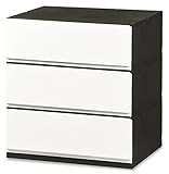 彩 -irodori- チェスト 幅52cm 3段 ホワイト 簡易組立て式 P523