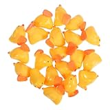 20個 小さな黄色い鶏の飾り 携帯用卵 ミニオイラー 小動物の置物 バケツ 屋外の卵 ミニドロッパー ドールハウスの置物 ミニデコレーション 耐衝撃卵 Yellow 樹脂