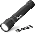 Energizer TAC R 1000 充電式タクティカル懐中電灯 1000ルーメン IPX4防水 航空機グレードアルミLED懐中電灯 非常灯
