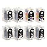 BC-365XLBKブラックx6 BC-366XLCL/3色カラーx2合計8個セット 詰め替え インクカートリッジ BC-365XL BC-366XLキャノン用詰め替えプリンターインク大容量 対応機種: PIXUS TS3530 補充インクタイプ 個別包装/国際認証 染料インクVincen-Ink
