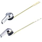 bememo 2パックトイレタンクハンドルFlushレバートイレ用交換フロントマウントハンドル、クローム