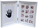 ロイヤルブランドベビーHandprintキットフォトフレーム新生児男の子女の子ベビーシャワーのギフト12写真フレームベビーギフトセットMemorable Moments記念品ボックス用デコレーション保