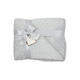 MEG Original Baby Minky Dot Crib/Nursery Blanket, Double Sided Silver Gray by MEG Original