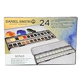Daniel Smith(ダニエル・スミス) ダニエルスミス 固形水彩絵具 エキストラファイン 24色セット ハーフパン メタルケース・空容器24個付 285650113