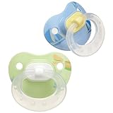 NUK 2 Pack Designer Pull BPA Free Silicone Pacifier, Baglet, Size 2, Blue/Green by NUK [並行輸入品]