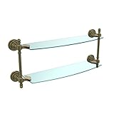 Allied Brass RD-34/18-BBR 18 Single Glass Shelf Antique Brass by Allied Brass