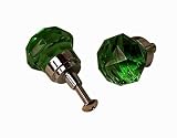 Iwgac Diamond Shaped Sグリーンソリッドクリスタルガラスプルハンドルキャビネット引き出しドアノブ