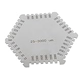 P Prettyia 高精度ウェットフィルム　　25-3000um　六角ゲージ　再使用可能　長持ち　塗膜厚さ　高品質　実用