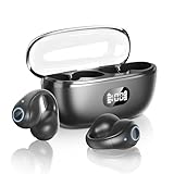 【2025音質強化・イヤーカフ イヤホン 】 bluetooth5.4 ワイヤレス 耳挟み 空気伝導 骨伝導 音漏れ抑制 Hi-Fi音質 ENCノイズキャンセリング 低遅延 マイク内蔵 耳を塞がない オープンイヤー ブルートゥース LCD表示 48時間再生 IPX7防水 通勤/通学/スポーツ/音楽