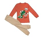 RANNOYA 長袖 ルームウェア 子供 パジャマ 部屋着 綿100％ Mellisse Baby dinosaur (110)