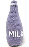 Estella Baby Rattle Toy in Shape of a Milk Bottle, Hand-Knit Soft Infant Toy, Purple by Estella