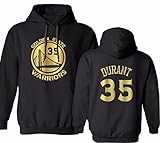 Golden Stateデュラント35ゴールドプリントメンズパーカースウェットシャツ