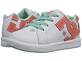 [ディーシーシュー] DC Kids ガールズ Court Graffik Elastic (Toddler) スニーカー White/Turquoise 10 Toddler(16.5cm) - M