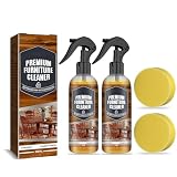 フロア用つや出し洗剤 Furniture Cleaner 100ml フロア用艶出し洗剤多機能フロアクリーナー フロア用艶出し洗剤 汚れ落とし強力フローリング洗剤 万能洗剤 フローリング・フロア用メンテナンス・ワックス フロアクリーナー 木材 地板 床 壁 家具 フローリング スプレー (2個)