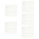 STOBOK 500個 竹玉ワインピック パーティーグッズ パーティー グッズ white ほわい パーティーフルーツフォーク ケーキピック