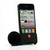 【全12色】電源不要のアンプ型スタンド　iPhone 4用Horn Stand  ブラック  Horn Stand for iPhone 4 (1418-10)