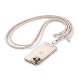 Satechi OntheGo USB-C ランヤードケーブル、60W急速充電、480Mbpsデータ転送、内蔵クロスボディストラップ、調整可能 1.5m 編組コード、iPhone・Android用 Type-C to Type-C ケーブル – デザートローズ