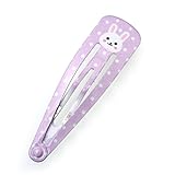 キッズパッチン留めヘアピン うさぎパープル C23-07 ジュニア子供
