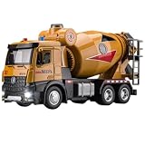 RoastMeゴミ収集車のおもちゃ エンジニアリング分類バケツ 掃除と掃除 慣性ゴミ収集車 衛生トラックのモデル、ダンプトラック (合金製ミキサー車28*8*13cm)