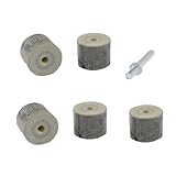 uxcell 軸付フェルト 　ホイールブラシ　バフホイール　研磨作業　金属用　軸付き　5個入り　セット