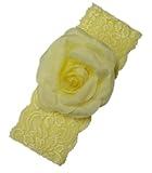 レースフラワーヘアーバンド イエロー WT-02056