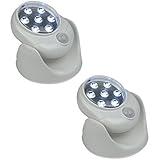 Evelots 360 ° Motion Activatedセンサー7 LEDワイヤレスインドア/アウトドアライト、全天候型
