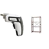 『電動ドライバー 充電式 RD110-W ホワイト』と『ラック ウッディラック 幅83.5×奥行35×高さ147cm ブラウン WOR-8315』のセット