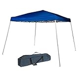Abba Patio 8 x 8-Feet Slant Leg Instant Easy Pop Up Folding Canopy with Carry Bag, Blue [並行輸入品]
