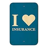 I Love InsuranceホームビジネスオフィスSign 6" x 9" SIGN.WOOD.9X6.Z000642_8