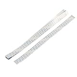 uxcell フラットケーブル　データケーブル　Aタイプ　ホワイト　柔軟　10個入 24ピン