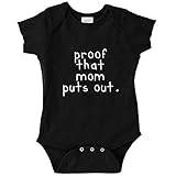 Funny Baby Bodysuit Infant Proof That Mom Puts Out (BLACK 6 MONTHS) [並行輸入品]