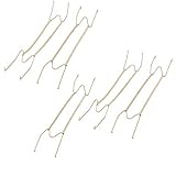 DealMuxメタルホームW字型バネ支えダブルフック??プレートハンガー14.5 X 5センチメートルクリニークゴールドトーン