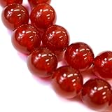 【天然石】レッドアゲート（赤メノウ） ブレスレット用 ビーズ 一連 12mm【約32粒入り】瑪瑙 手芸 ハンドメイド アクセサリー パーツ きらきらぷんぷん丸 NS-056