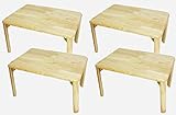 4点セット 木製 折り畳み 丈夫な座卓 ローテーブル (幅60×奥行45) ナチュラル hd-6045 na-4