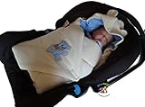 BlueberryShop Hooded Thermo Terry for CAR SEAT Swaddle Wrap Blanket Sleeping Bag for Newborn baby sh