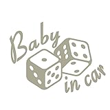 imoninn BABY in car ステッカー　【パッケージ版】　No.30　ダイス　（グレー色）