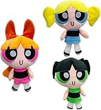 WY-SYY ぬいぐるみ 3個 20cm パワーパフガールズ ぬいぐるみ バブル フラワー ぬいぐるみ マルチカラー