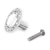 P Prettyia ドア用金物　ハンドル ノブ　亜鉛合金+クリスタル製　多機能　ネジ付き　建築金具　DIY工具　耐久性