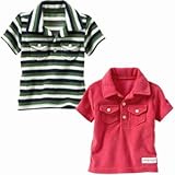 ＧＡＰ　（ギャップ）baby GAP　ポロシャツ（ローズ・グリーン）【月齢：6ヶ月～1歳】（並行輸入品） (6-12M（6ヶ月～1歳）, グリーン（ボーダー）)