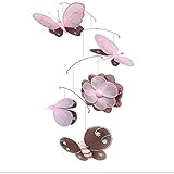 NurseryモバイルナイロンHangingバタフライDragonfly Ladybug Flower Bee天井デコレーションHailey – メッシュモバイルのガールズ寝室、赤ちゃん保育園、ホーム