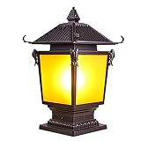 Hines ヨーロッパのガラスのランタンの壁の列のライト中国の屋外庭の柱のランプレトロの芝生の住居のLEDパネルの壁ランプ艶光子スコッチポーチ外枠フェンス境界ヴィラパーク