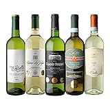 フランス＆イタリア 白ワイン 5本 セット 750ml ボルドー ブラン 金賞 サステナ 自然派 オーガニック ヴァン ナチュール ビオ アントル ドゥ メール ワインセット (Amazon出荷)