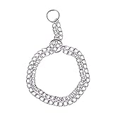 ヘビーデューティーダブル襟クロムメッキ鉄の犬のチェーンの首輪のためのメッキ中型犬・大型犬用トレーニングウォーキング従順行動 50cm 2.5mm