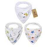 iZiv 3枚ベビービブ【食事用スタイ】よだれかけベビー0-2歳（カラー3）